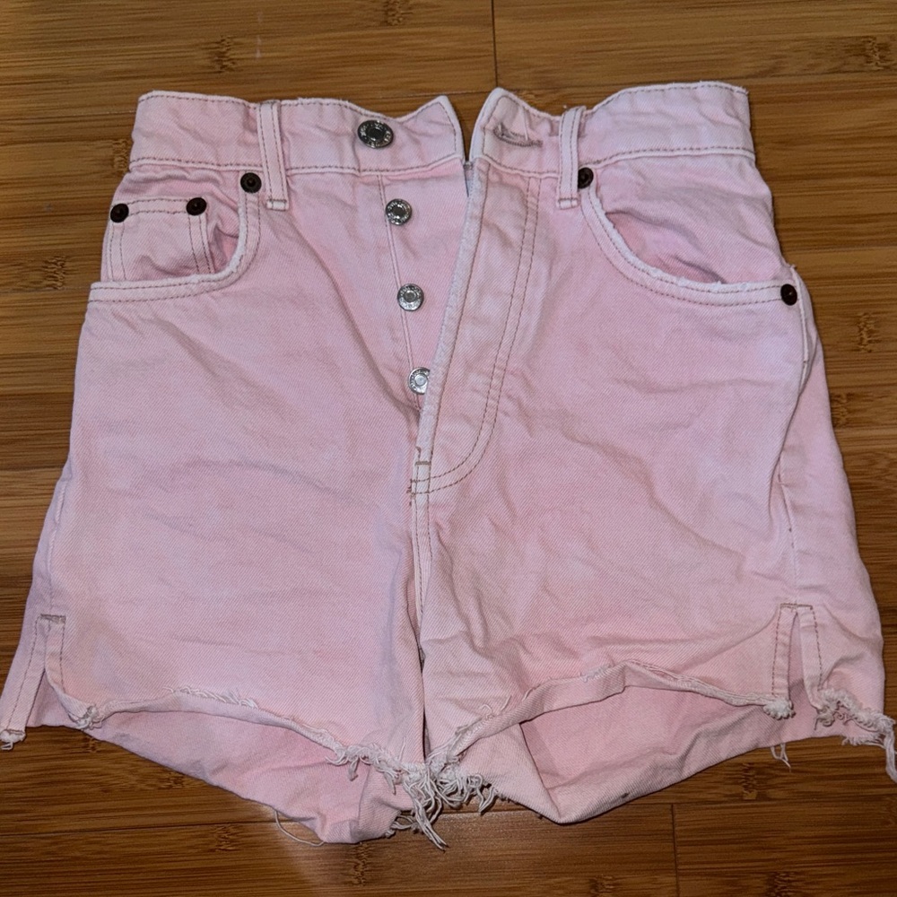 Zara Light Pink Jean Shorts